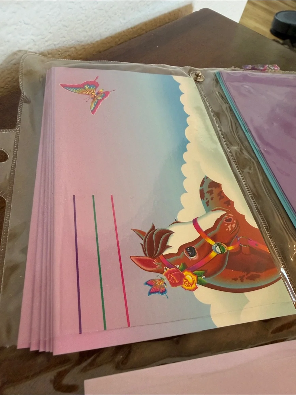 Vintage Lisa Frank Rainbow Horse All In One Stationery Pack Y2K Millenial